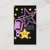 DJ party planner glow stick disco karaoke club Visitekaartje (Voorkant)