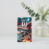 DJ party planner glow stick disco karaoke club Visitekaartje (Staand voorkant)