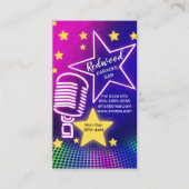 DJ party planner glow stick disco karaoke club Visitekaartje (Voorkant)