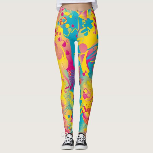 DJ-Patterned Women's Leggings (Voorkant)