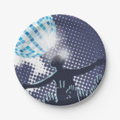 DJ Performing Paper Borden Papieren Bordje (Voorkant)