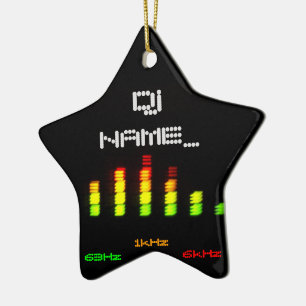 Dj Personal Equalizer Bar EQ - jouw naam toevoegen Keramisch Ornament