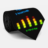 Dj Personal Equalizer Bar EQ - jouw naam toevoegen Stropdas (Opgerold)