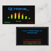 Dj Personal Equalizer Bar EQ - jouw naam toevoegen Visitekaartje (Voorkant / Achterkant)