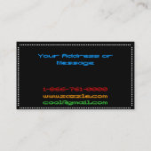 Dj Personal Equalizer Bar EQ - jouw naam toevoegen Visitekaartje (Achterkant)