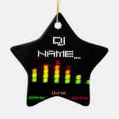 DJ Personal Equalizer Bar EQ - jouw namen toevoege Keramisch Ornament (Voorkant)