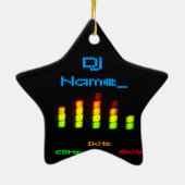DJ Personal Equalizer Bar EQ - jouw namen toevoege Keramisch Ornament (Achterkant)