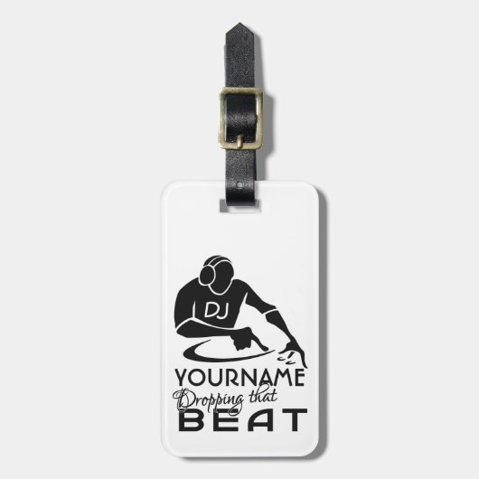 DJ persoonlijke bagagelabel (Voorkant verticaal)