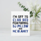 DJ Pillow en Mc Blanky Briefkaart (Staand voorkant)