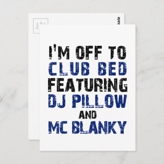 DJ Pillow en Mc Blanky Briefkaart (Voorkant / Achterkant)