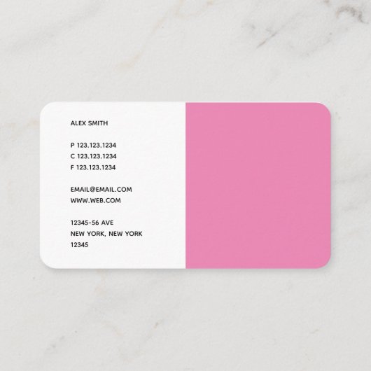 DJ Pink Modern 2019 Visitekaartje (Achterkant)