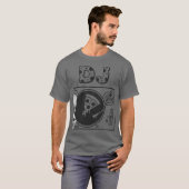 DJ Pizza Slice Draaitafel Cartoon T-shirt (Voorkant volledig)