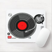 Dj Platenspeler Background Mousepad Muismat (Met muis)
