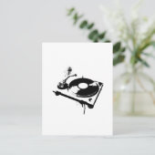 DJ Platenspeler Briefkaart (Staand voorkant)