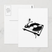 DJ Platenspeler Briefkaart (Voorkant / Achterkant)