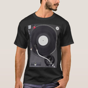 DJ-Platenspeler, foto vinylplaat afspelen T-shirt
