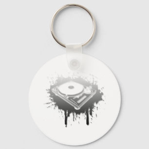 DJ Platenspeler Graffiti - Music Vinyl Disk Jockey Sleutelhanger