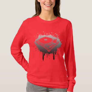 DJ Platenspeler Graffiti - Music Vinyl Disk Jockey T-shirt