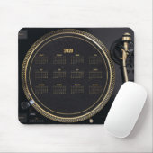 DJ-Platenspeler met kalender 2020 Mousepad Muismat (Met muis)