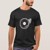 Dj-Platenspeler met stylus en naaldgrafische scrat T-shirt (Voorkant)
