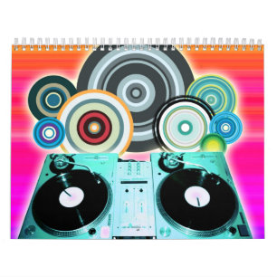 DJ-Platenspeler met vinyl - Pop kunst Kalender