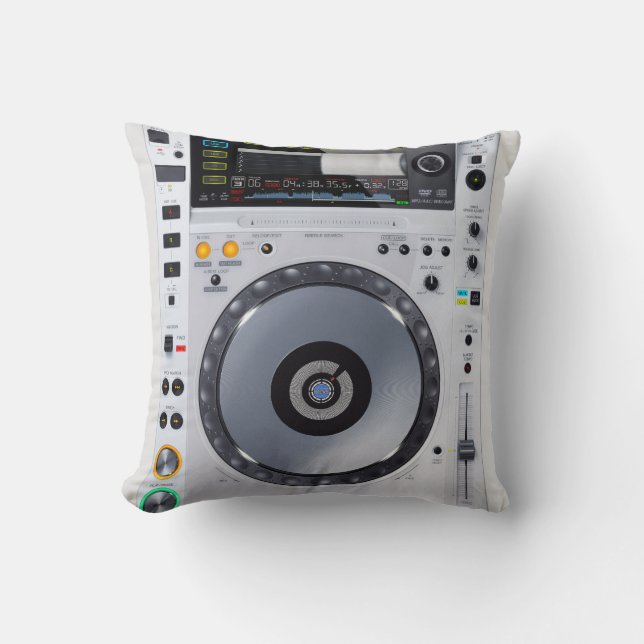 DJ Platenspeler Pillow Kussen (Voorkant)