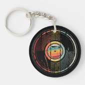 DJ Platenspeler record voor vinylluisteraars Sleutelhanger (Voorkant)