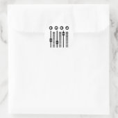 DJ Platenspeler Ronde Sticker (Tas)