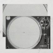 DJ Platenspeler Uitnodiging (Voorkant / Achterkant)