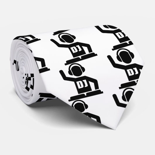 DJ Platenspelers Stropdas (Opgerold)