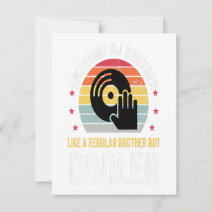 DJ Player Brother Funny Disk Jockey Wedding Gift Kaart