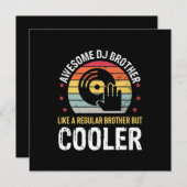 DJ Player Brother Funny Disk Jockey Wedding Party Feestdagenkaart (Voorkant / Achterkant)