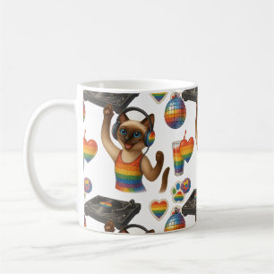 DJ Pride Paws Cat-geïnspireerde Pride LGBTQ Koffiemok
