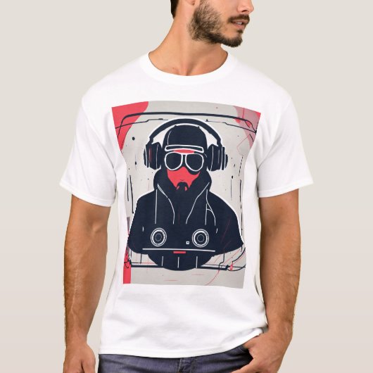 DJ Print T- Shirt (Voorkant)