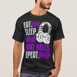DJ Producer Eat Sleep Make slaat muziek af T-shirt