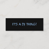 DJ-profielkaart Mini Visitekaartje (Achterkant)