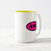 DJ Pug: Party Pug is in het Huis vanavond Tweekleurige Koffiemok (Voorkant rechts)