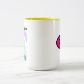 DJ Pug: Party Pug is in het Huis vanavond Tweekleurige Koffiemok (Center)