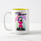 DJ Pug: Party Pug is in het Huis vanavond Tweekleurige Koffiemok (Links)