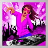 DJ Raver Chick Poster (Voorkant)