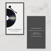 DJ Record Platenspeler Visitekaartje (Voorkant / Achterkant)