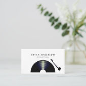 DJ Record Platenspeler Visitekaartje (Staand voorkant)