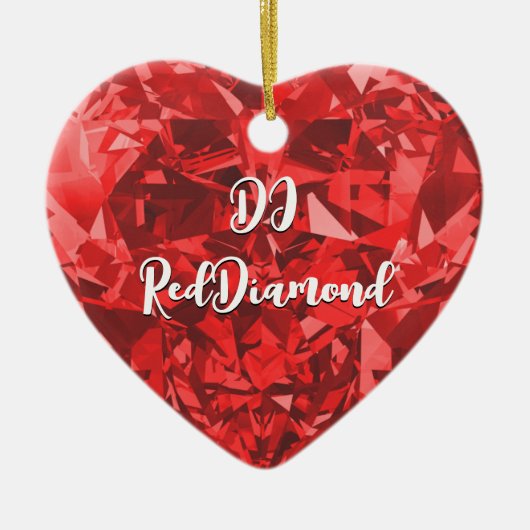dj RedDiamond Sieraad Keramisch Ornament (Voorkant)