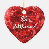 dj RedDiamond Sieraad Keramisch Ornament (Achterkant)
