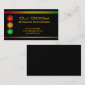 DJ Reggae Traffic Lights Aangepaste Visitekaartjes (Voorkant / Achterkant)