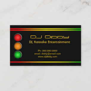 DJ Reggae Traffic Lights Aangepaste Visitekaartjes
