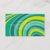 DJ Retro Groovy Wave Disco Ball Green Visitekaartje (Achterkant)