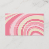 DJ Retro Groovy Wave Disco Ball Pink Visitekaartje (Achterkant)