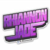 DJ Rhiannon Jade logo vinylsticker/decal Sticker (Voorkant)