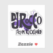 DJ Rocco From Rockland logo Sticker (Vel)